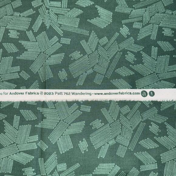 Green Wandering by Stephanie Organes for Andover Fabric - 1/2 Yard - Geometric - Picture 7 of 7